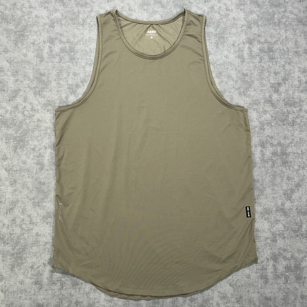 ASRV Silver-Lite Tank Top Mens XL Olive Green DSG-0146 Performance Gym
